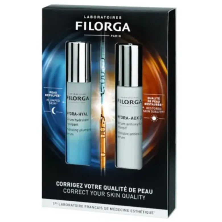 Filorga Hydra Hyal + Hydra-Aox Duo 2024 - Siero idra-rimpolpante + Siero antiossidante ed antirughe