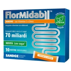 FlorMidabil Immuno - Integratore con fermenti lattici vivi - con Stevia - 10 bustine orosolubili