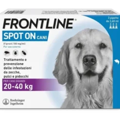 Frontline Spot On Cani x3 Antiparassitario Contro Pulci, Zecche E Pidocchi (20-40Kg)