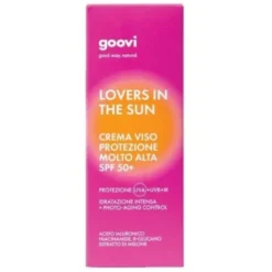Goovi Lovers In The Sun Crema Solare Viso SPF 50+ - Protezione solare idratante molto alta - 50 ml