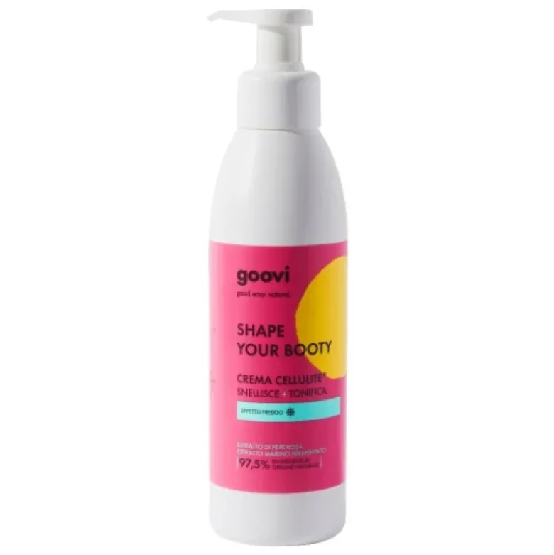 Goovi Shape Your Booty Crema Cellulite Effetto Freddo - Crema snellente anticellulite - 240 ml
