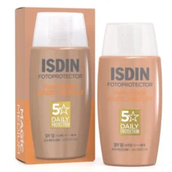 Isdin Fotoprotector Fusion Water Magic Medium SPF50 - Protezione solare viso colorata ultra leggera - 50 ml