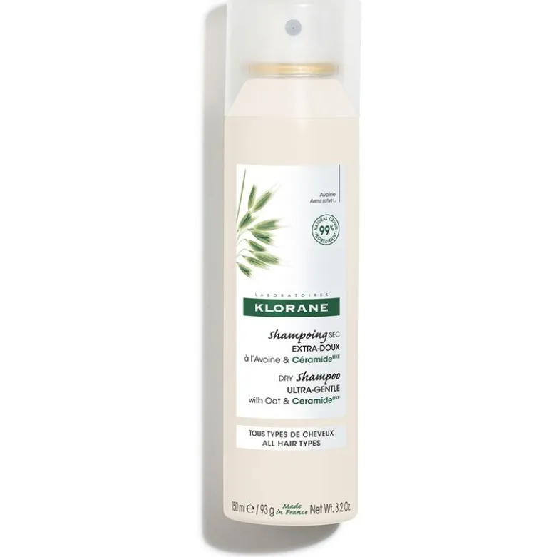 Klorane Shampoo Secco all' Avena e Ceramide - Shampoo secco extra delicato - 150 ml - Nuova formula