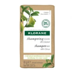 Klorane Shampoo Solido al Cedro - Shampoo purificante per capelli da normali a grassi - 80 g
