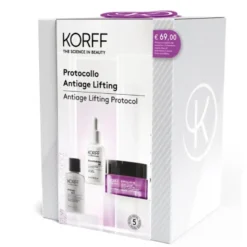 Korff Cofanetto di Natale 2023 Protocollo Lifting - Soluzione esfoliante GLY + Biorevitalizing HA siero + Lifting crema viso