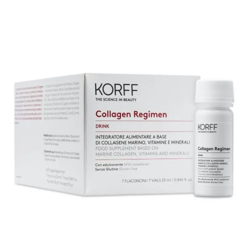 Korff Collagen Regimen Drink - Integratore alimentare per la bellezza della pelle - 7 flaconi