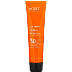 Korff Sun Secret Latte Protettivo Anti-Età SPF30 - Latte solare corpo protezione alta resistente all'acqua - 100 ml