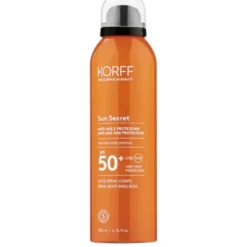 Korff Sun Secret Latte Spray Protettivo Anti-Età SPF 50+ - Latte spray solare corpo protezione solare molto alta - 200 ml