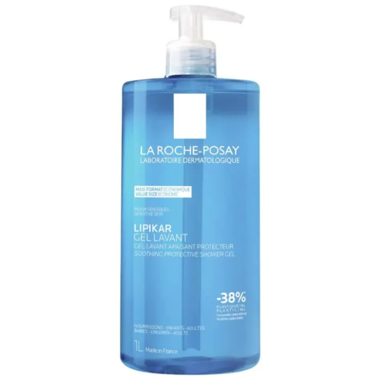 La Roche-Posay Lipikar Gel Doccia - Detergente delicato per pelle secca e sensibile - 1 litro
