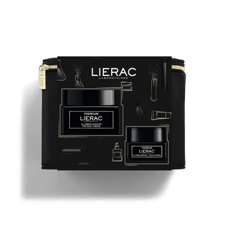 Lierac Cofanetto di Natale 2023 Premium Soyeuse - La Crema Soyeuse 50 ml + Contorno occhi e Trousse omaggio