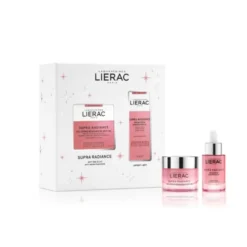 Lierac Cofanetto di Natale Supra Radiance Crema Gel - Crema gel viso antirughe 50 ml + siero booster di luminosità 30 ml