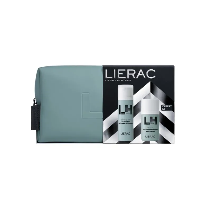 Lierac Cofanetto di Natale Uomo 2025 Fluido antietà - Crema Antietà + Deodorante antitracce + Trousse