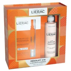 Lierac Cofanetto Mesolift Concentrato Rivitalizzante 2 Fiale + Latte Micellare Steuccante 200ml