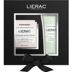 Lierac Cofanetto Natale 2024 Hydragenist Gel Crema viso 50 ml + Maschera esfoliante 75 ml - Idea regalo idratante