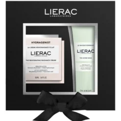 Lierac Cofanetto Natale 2024 Hydragenist Crema viso 50 ml + Maschera esfoliante 75 ml - Idea regalo idratante