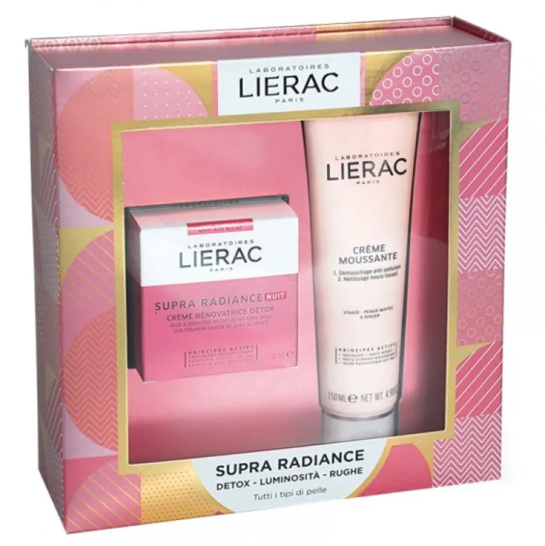 Lierac Cofanetto Radiance Crema Notte 50ml+Crema Mousse Struccante 150ml