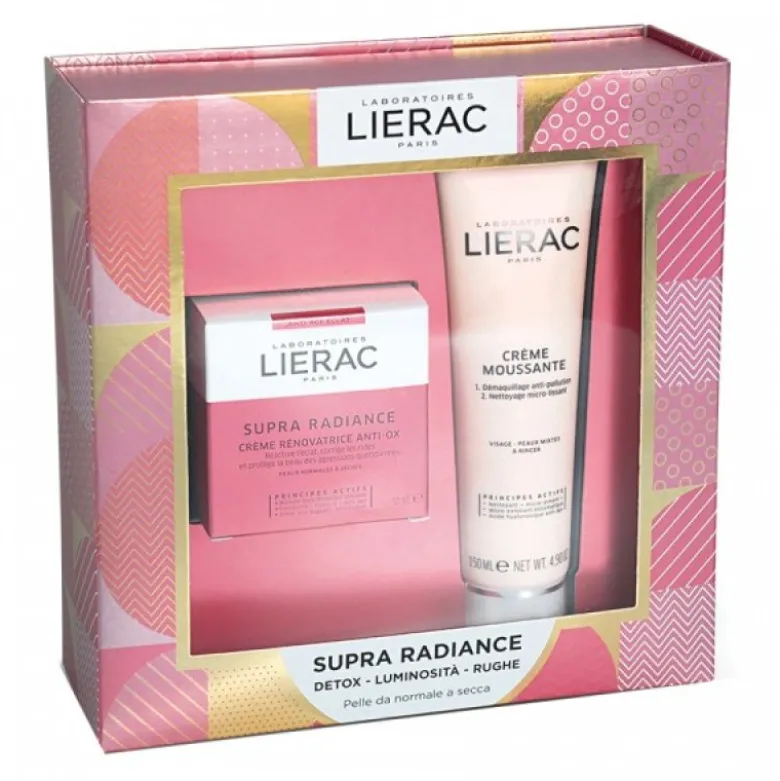 Lierac Cofanetto Supraradiace Crema Giorno 50ml+Crema Mousse Struccante 150ml