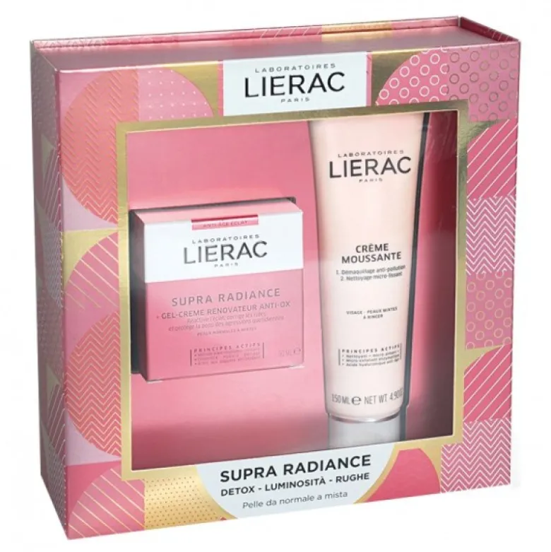 Lierac Cofanetto Supraradiace Gel Crema 50ml+Crema Mousse Struccante 150ml
