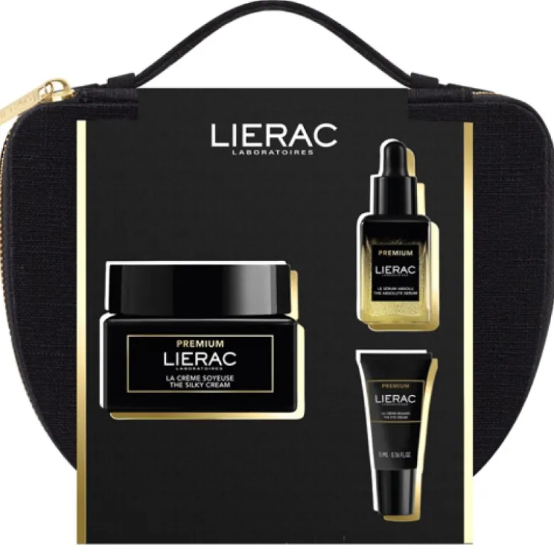 Lierac Trousse Natale 2024 Premium Soyeuse 50 ml + Siero Absolu 13 ml + La Crema Occhi 5 ml - Idea regalo antietà