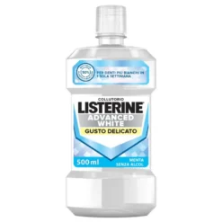 Listerine Advanced White Collutorio - Per denti più bianchi - Gusto delicato - 500 ml
