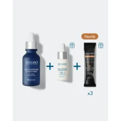 Miamo Protocollo Aox Boost&protect - Protocollo antirughe e colorito spento - GF5 Glutathione siero 30 ml + Aging Defense Sunscreen Drops 10 ml + 3 bustine Skin Defense