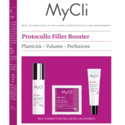 Mycli Ha Plast Protocollo Filler Booster - Fluido filler booster uniformante + Siero filler rimpolpante + Mask filler booster massage - 4 pezzi