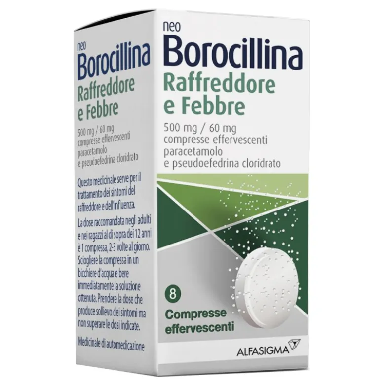 Neoborocillina Raffreddore e Febbre 8 Compresse Effervescenti