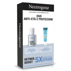Neutrogena Duo Antietà e Protezione - Retinol boost siero notte intenso + Fluido idratante viso SPF 50
