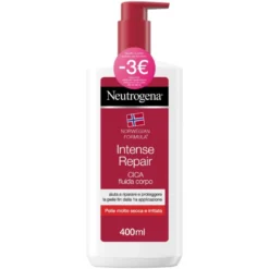 Neutrogena Intense Repair Cica Fluida Corpo - Crema riparatrice per pelle secca e irritata - 400 ml