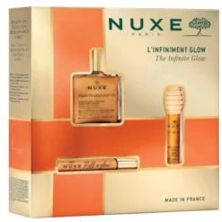 Nuxe Cofanetto di Natale 2024 Huile Prodigieuse Or - Olio prodigioso oro + Reve de Miel gloss labbra + Olio prodigioso oro roll on