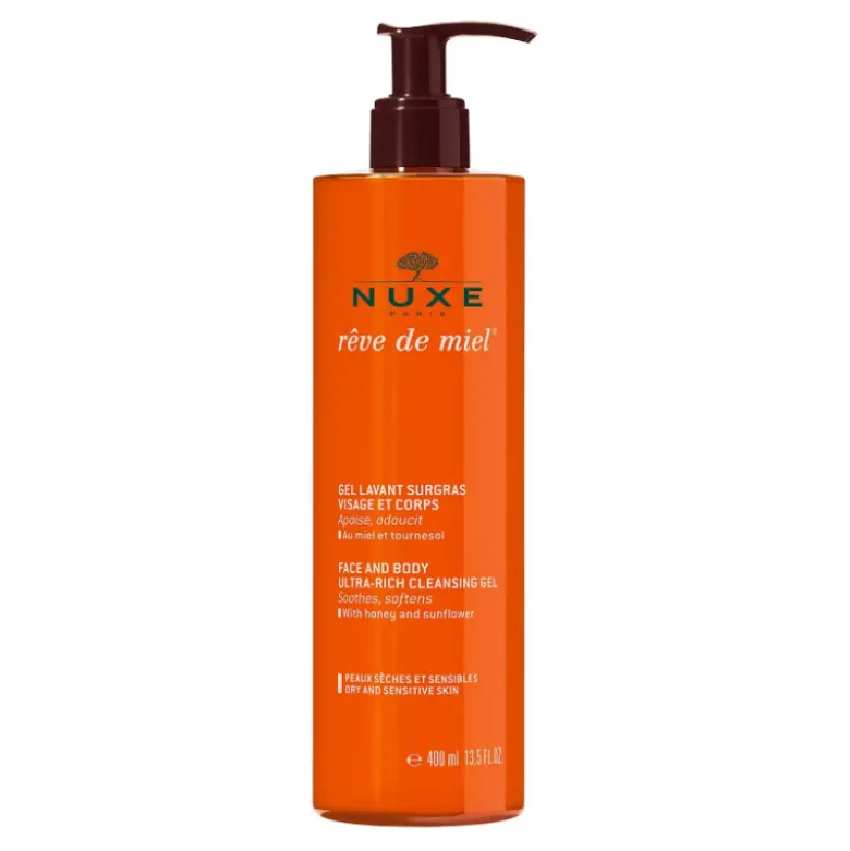 Nuxe Reve De Miel Gel Lavante Surgrassante Viso e Corpo - Gel doccia per pelle secca e sensibile - 400 ml