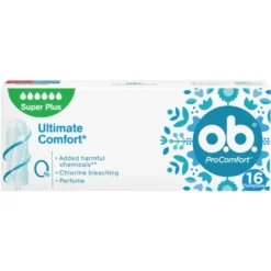O.B. ProComfort Super Plus - Assorbenti interni per flusso molto intenso o dopo il parto - 16 assorbenti