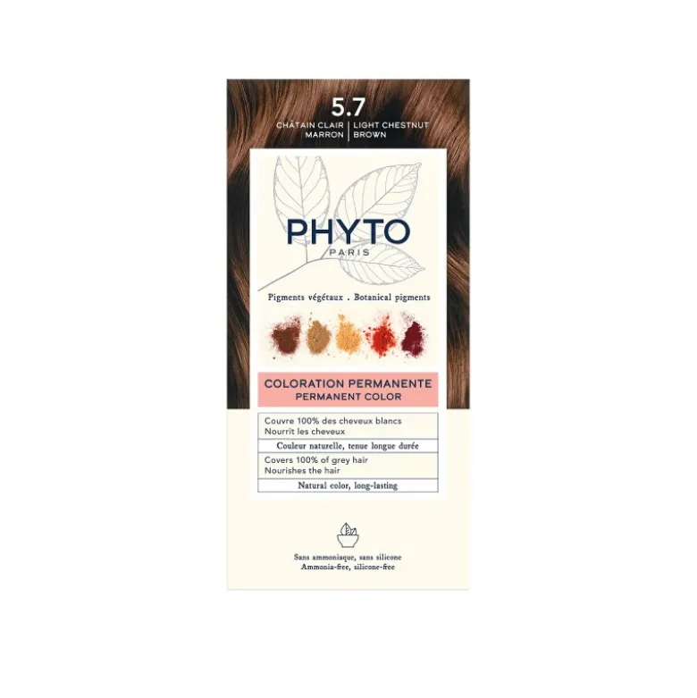 Phyto Phytocolor Colorazione Permanente Tinta Numero 5.7 - Tinta capelli colore castano chiaro tabacco
