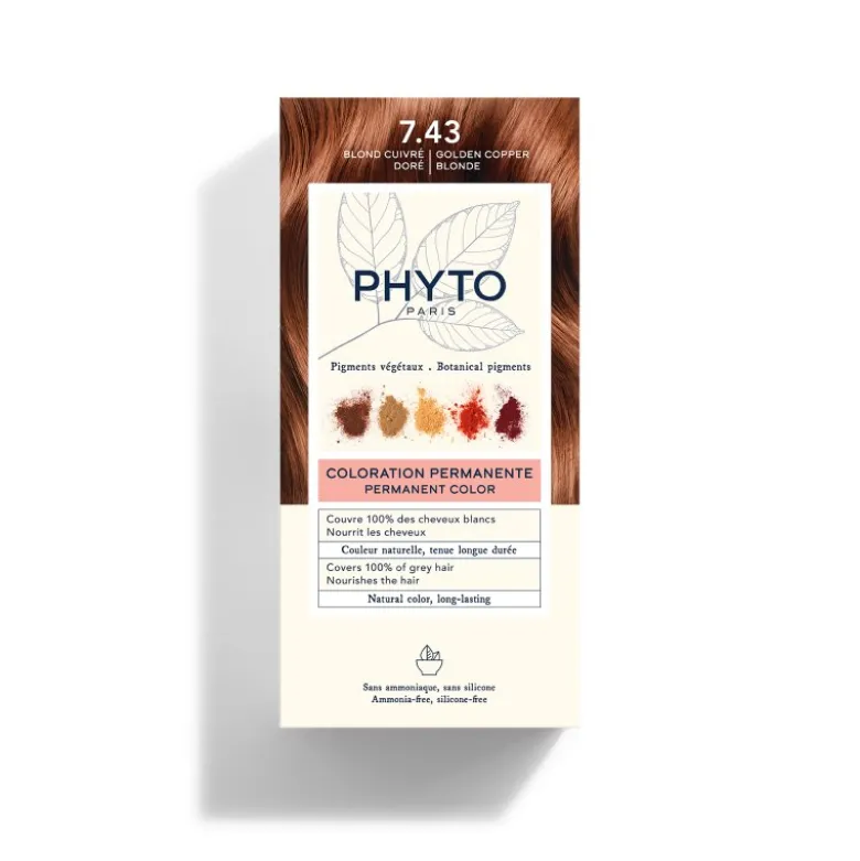 Phyto Phytocolor Colorazione Permanente Tinta Numero 7.43 - Tinta capelli colore biondo ramato dorato