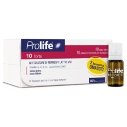 Prolife 10 Forte - Integratore a base di fermenti lattici vivi - 12 flaconcini