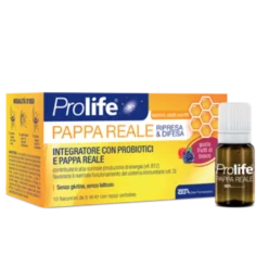 Prolife Pappa Reale - Ripresa e Difesa - Integratore a base di probiotici e pappa reale - 10 flaconcini