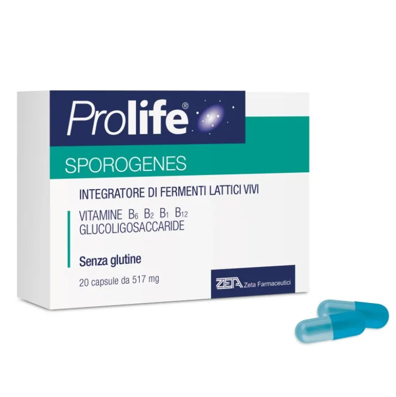Prolife Sporogenes - Integratore a base di fermenti lattici vivi - 20 capsule