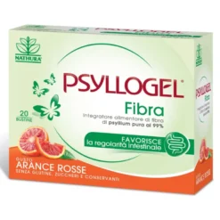 Psyllogel Fibra - Integratore per la regolarità intestinale - Gusto Arance Rosse - 20 bustine