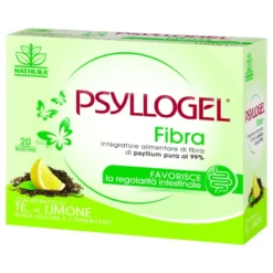 Psyllogel Fibra - Integratore per la regolarità intestinale - Gusto Tè al Limone - 20 bustine