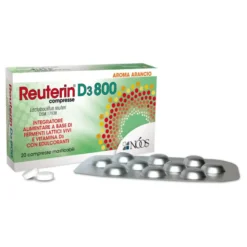 Reuterin D3 800 - Integratore per l'equilibrio della flora intestinale - 20 compresse masticabili