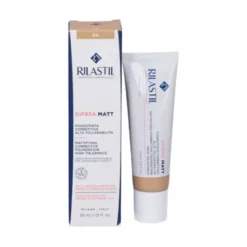 Rilastil Difesa Matt Fondotinta Correttivo 04 - Fondotinta opacizzante per pelle sensibile a tendenza acneica - 30 ml