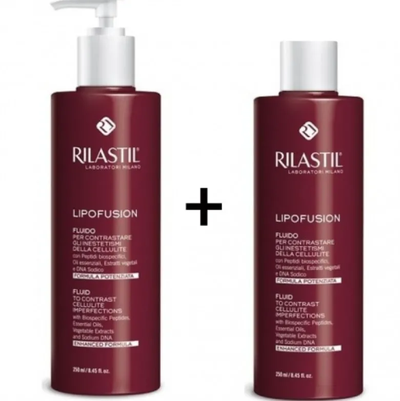 Rilastil Lipofusion Fluido Bipack - Trattamento contro gli inestetismi della cellulite - 2 flaconi da 250 ml