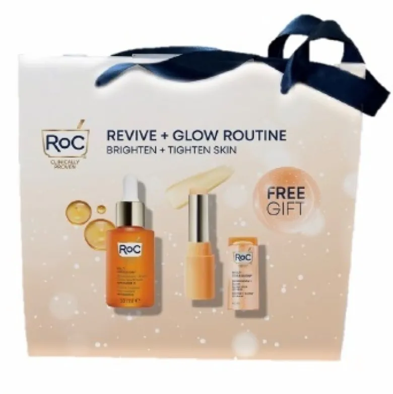 Roc Cofanetto di Natale 2024 Multi Correxion Revive + Glow - Siero viso uniformante + Contorno occhi illuminante