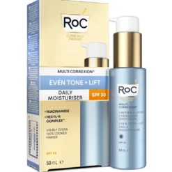 Roc Multi Correxion Even Tone + Lift Idratante Quotidiano Viso SPF30 - Trattamento giorno liftante e uniformante - 50 ml