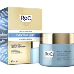 Roc Multi Correxion Even Tone + Lift Crema Notte Idratante - Crema viso liftante e uniformante - 50 ml