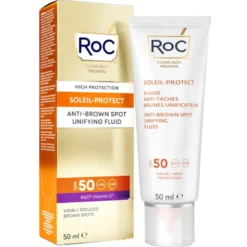 Roc Soleil Protect Fluido solare antimacchie SPF50 - Fluido solare viso con Vitamina C - 50 ml