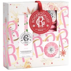 Roger & Gallet Cofanetto di Natale 2023 Rose - Acqua Profumata + Saponetta + 3 bombe da bagno
