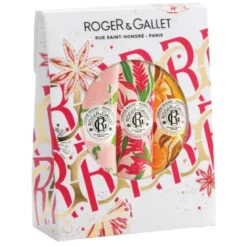 Roger & Gallet Cofanetto di Natale 2023 Creme Mani - Crema mani rose + Crema mani bois d'orange + Crema mani gingembre rouge