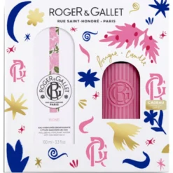 Roger & Gallet Cofanetto di Natale 2024 Rose - Acqua profumata + Candela profumata