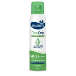Sauber DeoDry Deodorante Spray Effetto Fresco e Asciutto - Protegge dai cattivi odori fino a 48 ore - 150 ml